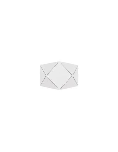 Aplique de pared LED geométrico ZANDOR 18cm blanco| LeonLeds