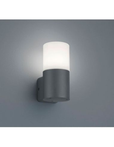 Aplique pared exterior HOOSIC antracita 1 luz excl.E27 luz encendida
