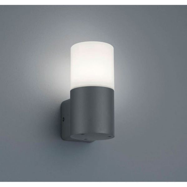 Aplique pared exterior HOOSIC antracita 1 luz excl.E27 luz encendida
