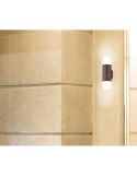 Aplique pared exterior LED HOOSIC antracita 2 luces arriba y abajo detalle luz encendida