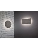 Aplique de pared LED efecto pizarra circular RAVEN IP20 detalle en pared