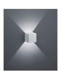 Aplique pared LED cuadrado LOUIS 2 luces arriba y abajo aluminio detalle luz 223310105 Trio
