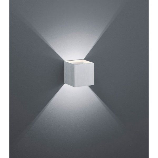 Applique murale LED carrée LOUIS 2 lumières haut et bas luminaire de détail en aluminium