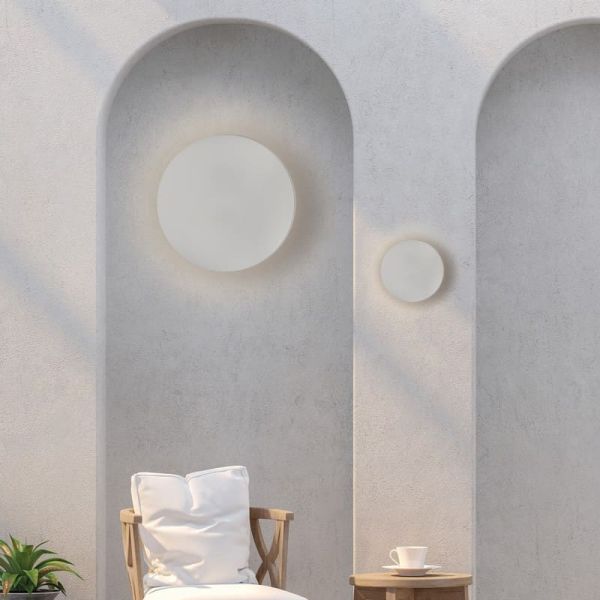 Aplique LED para exterior COMBO Ø 20cm Branco/Preto Texturizado ou Ouro Técnico, 10W 640lm, CRI90 CL.I IP65, Interruptor desliza