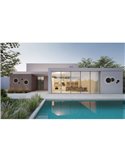 Aplique LED para exterior COMBO Ø 20cm Branco/Preto Texturizado ou Ouro Técnico, 10W 640lm, CRI90 CL.I IP65, Interruptor desliza