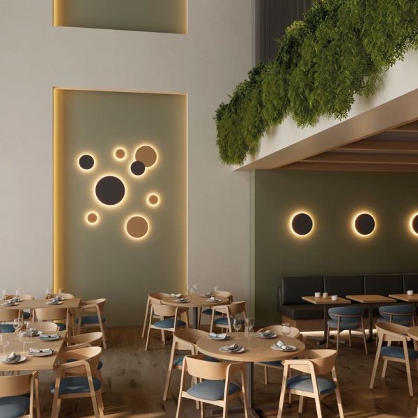 Aplique LED de exterior COMBO Ø 20cm Blanco/Negro Texturado u Oro Técnico, 10W 640lm, CRI90 CL.I IP65, 2700K-3000K Slide Switch