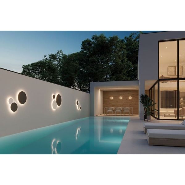 Aplique LED COMBO Ø 60cm Branco/Preto Texturizado ou Ouro Técnico, 20W 1350lm, CRI90 CL.I IP65, Interruptor Deslizante 2700K-300