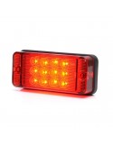 Piloto Antiniebla LED Rectangular Tapa Roja 12/24V Tulipa Roja luz Roja Homologado | LeonLeds