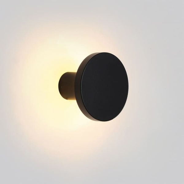 Aplique de luz indirecta CORVUS Negro Texturado, 7.5W 3000K 675lm, CRI90 CL.I IP54, LED integrado