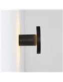 Aplique de luz indirecta CORVUS Negro Texturado, 7.5W 3000K 675lm, CRI90 CL.I IP54, LED integrado