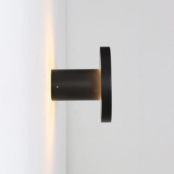 CORVUS Applique murale à éclairage indirect Noir Texturé, 7,5W 3000K 675lm, CRI90 CL.I IP54, LED intégrée