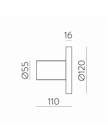 CORVUS Applique murale à éclairage indirect Noir Texturé, 7,5W 3000K 675lm, CRI90 CL.I IP54, LED intégrée