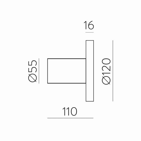 Aplique CORVUS preto texturizado com luz indireta, 7,5W 3000K 675lm, CRI90 CL.I IP54, LED integrado
