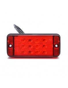 Piloto Antiniebla LED Rectangular Tapa Roja 12/24V Tulipa Roja luz Roja Homologado | LeonLeds 2