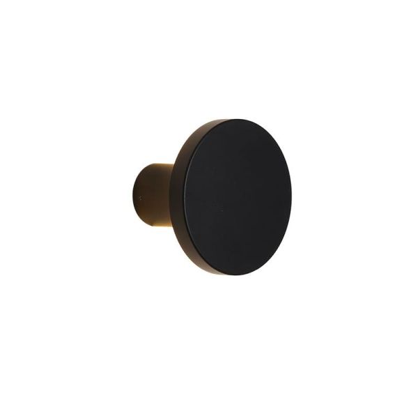 Aplique CORVUS preto texturizado com luz indireta, 7,5W 3000K 675lm, CRI90 CL.I IP54, LED integrado