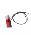 Piloto Antiniebla LED Rectangular Tapa Roja 12/24V Tulipa Roja luz Roja Homologado | LeonLeds