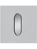 Miroir ovale moyen DANIELA 1200(h)x600 Noir, Sans éclairage