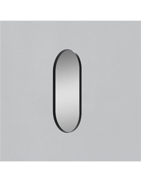 Miroir ovale moyen DANIELA 1200(h)x600 Noir, Sans éclairage