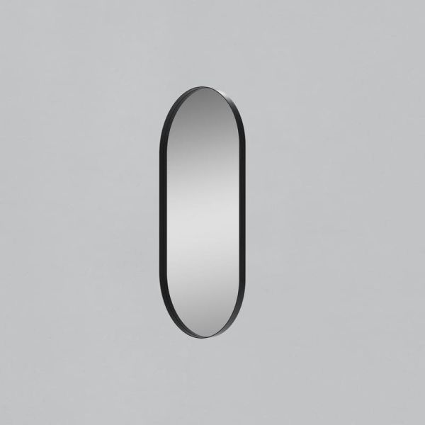 Miroir ovale moyen DANIELA 1200(h)x600 Noir, Sans éclairage