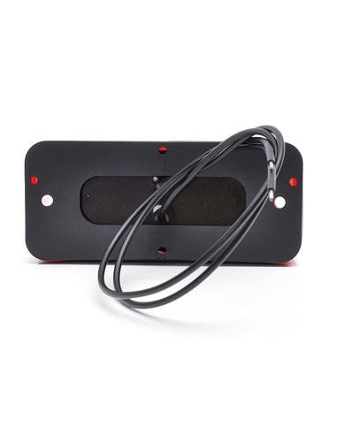 Feu antibrouillard LED rectangulaire, culot rouge, 12/24 V, lentille rouge, homologué, feu rouge | LeonLeds