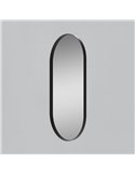 Grand miroir ovale DANIELA 1700(h)x700 Noir, Sans éclairage