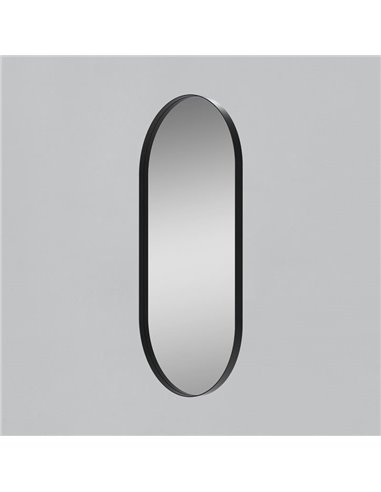Espelho oval grande DANIELA 1700(h)x700 Preto, Sem iluminação