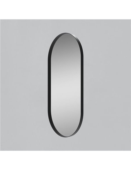 Grand miroir ovale DANIELA 1700(h)x700 Noir, Sans éclairage