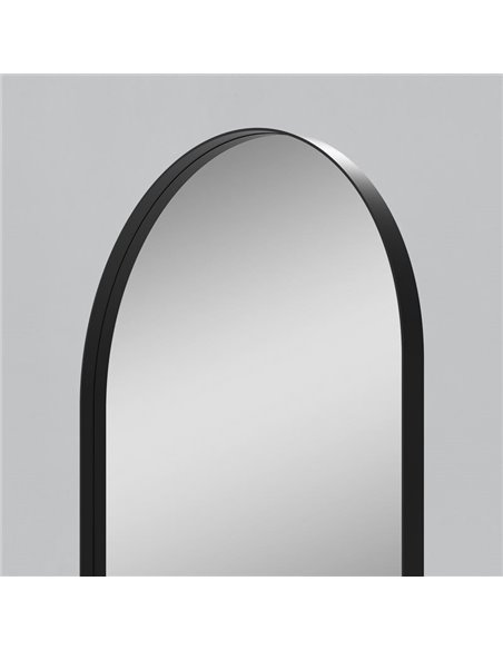 Grand miroir ovale DANIELA 1700(h)x700 Noir, Sans éclairage