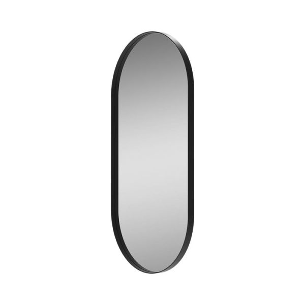 Grand miroir ovale DANIELA 1700(h)x700 Noir, Sans éclairage