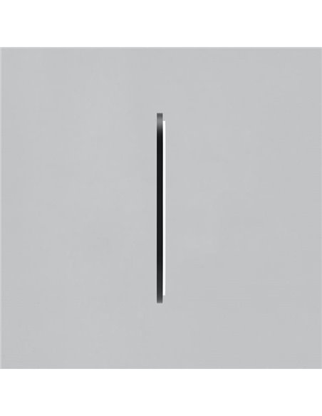 Espelho LED médio oval DANIELA 1200(h)x600 Preto, 55W 3000K 3725lm, CRI90 CL.II IP44, LED integrado