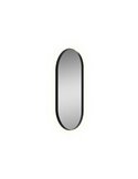 Miroir LED ovale moyen DANIELA 1200(h)x600 Noir, 55W 3000K 3725lm, CRI90 CL.II IP44, LED intégré