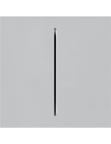 Espejo con luz LED ovalado DANIELA grande 1700(h)x700 Negro, 63W 3000K 4300lm, CRI90 CL.II IP44, LED integrado
