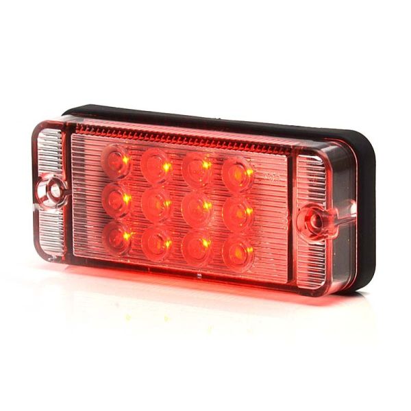 Piloto Antiniebla LED Homologado Rectangular Tulipa Blanca luz Roja | LeonLeds
