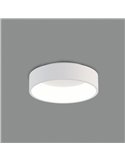 Plafonnier LED DILGA Ø 45cm Blanc Texturé/Noir, 27W 2100lm, CRI90 CL.I, Interrupteur à Glissière 2700K-3000K Avec et Sans Casamb