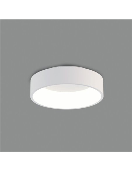 Plafón de Techo LED DILGA Ø 45cm Blanco/Negro texturado, 27W 2100lm, CRI90 CL.I, 2700K-3000K Slide Switch Con y Sin Casambi