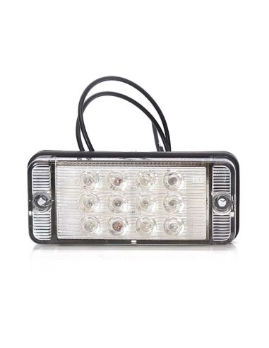 Piloto Antiniebla LED Homologado Rectangular Tulipa Blanca luz Roja | LeonLeds