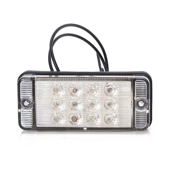 Piloto Antiniebla LED Homologado Rectangular Tulipa Blanca luz Roja | LeonLeds