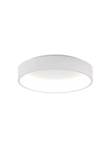 Luminária de teto LED DILGA Ø 60cm Branco/Preto Texturizado, 48W 3730lm, CRI90 CL.I, 2700K-3000K Interruptor deslizante Com e se