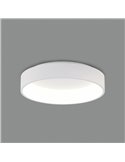 Plafonnier LED DILGA Ø 60 cm, blanc texturé/noir, 48 W, 3730 lm, IRC 90, CL.I, interrupteur à glissière 2700 K-3000 K, avec ou s