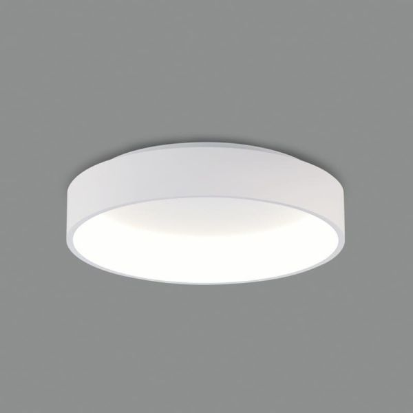 Plafón LED de Techo DILGA Ø 60cm Blanco/Negro texturado, 48W 3730lm, CRI90 CL.I, 2700K-3000K Slide Switch Con y Sin Casambi
