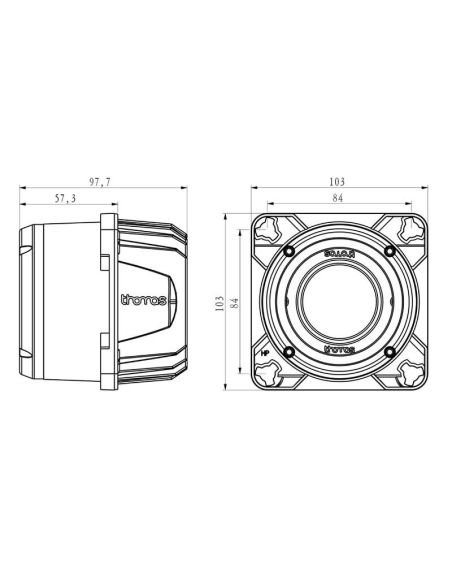 Faro LED redondo para empotrar en Class Fendt Massey Ferguson 32W 3.000Lm Clase 3 10V-36V Thomas | LeonLeds