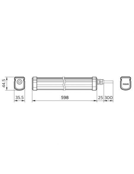 Regleta LED Blanca 60Cm 1.700Lm IP65 IK06 17W ProjectLine Waterproof White Philips | LeonLeds