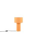 Lampe de table moderne BALE, abat-jour en textile jaune sourd