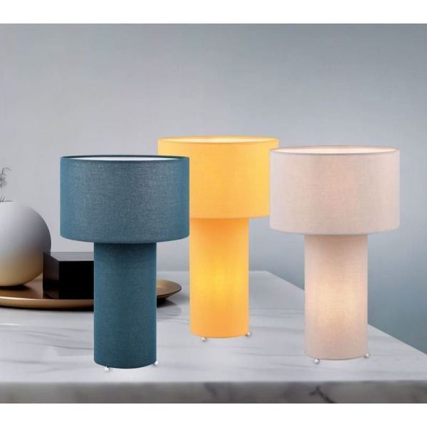 Ensemble de lampes de table en textile gris BALE de différentes couleurs