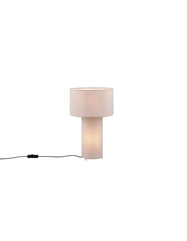 BALE candeeiro de mesa em tecido cinzento | LeonLeds