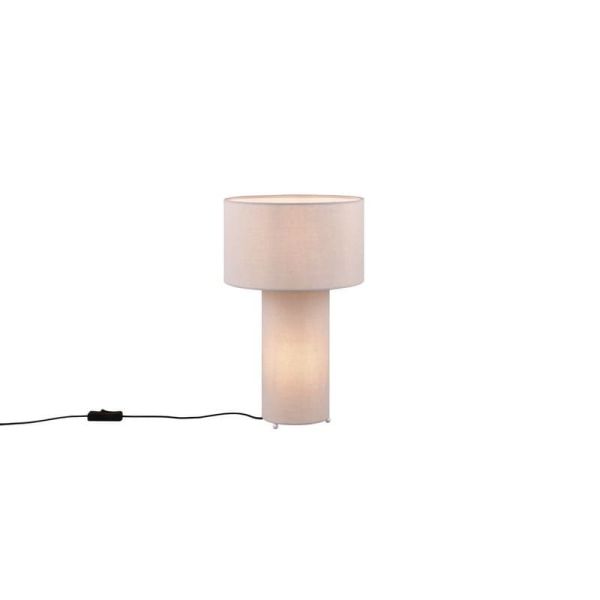 BALE candeeiro de mesa em tecido cinzento | LeonLeds