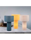 Ensemble série abat-jour et corps de lampe de table BALE en tissu vert