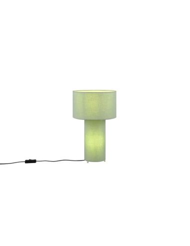 Lampe de table BALE abat-jour et corps en tissu vert | LéonLeds