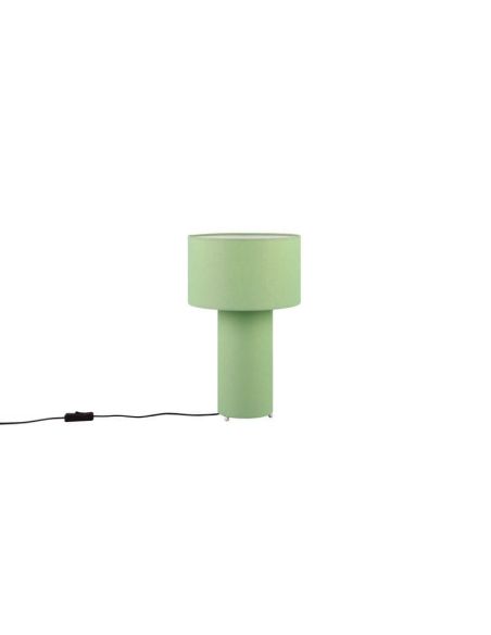 Lampe de table BALE avec abat-jour et corps en tissu vert sourd