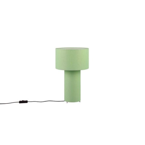 Lampe de table BALE avec abat-jour et corps en tissu vert sourd